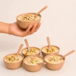 Soup Bowl and Spoon Gift Set hand-held bamboo bowl with spoon