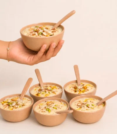 Soup Bowl and Spoon Gift Set hand-held bamboo bowl with spoon
