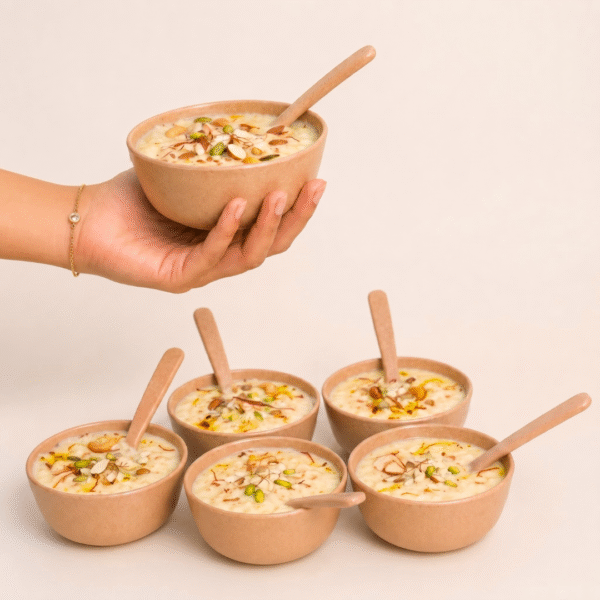 Soup Bowl and Spoon Gift Set hand-held bamboo bowl with spoon