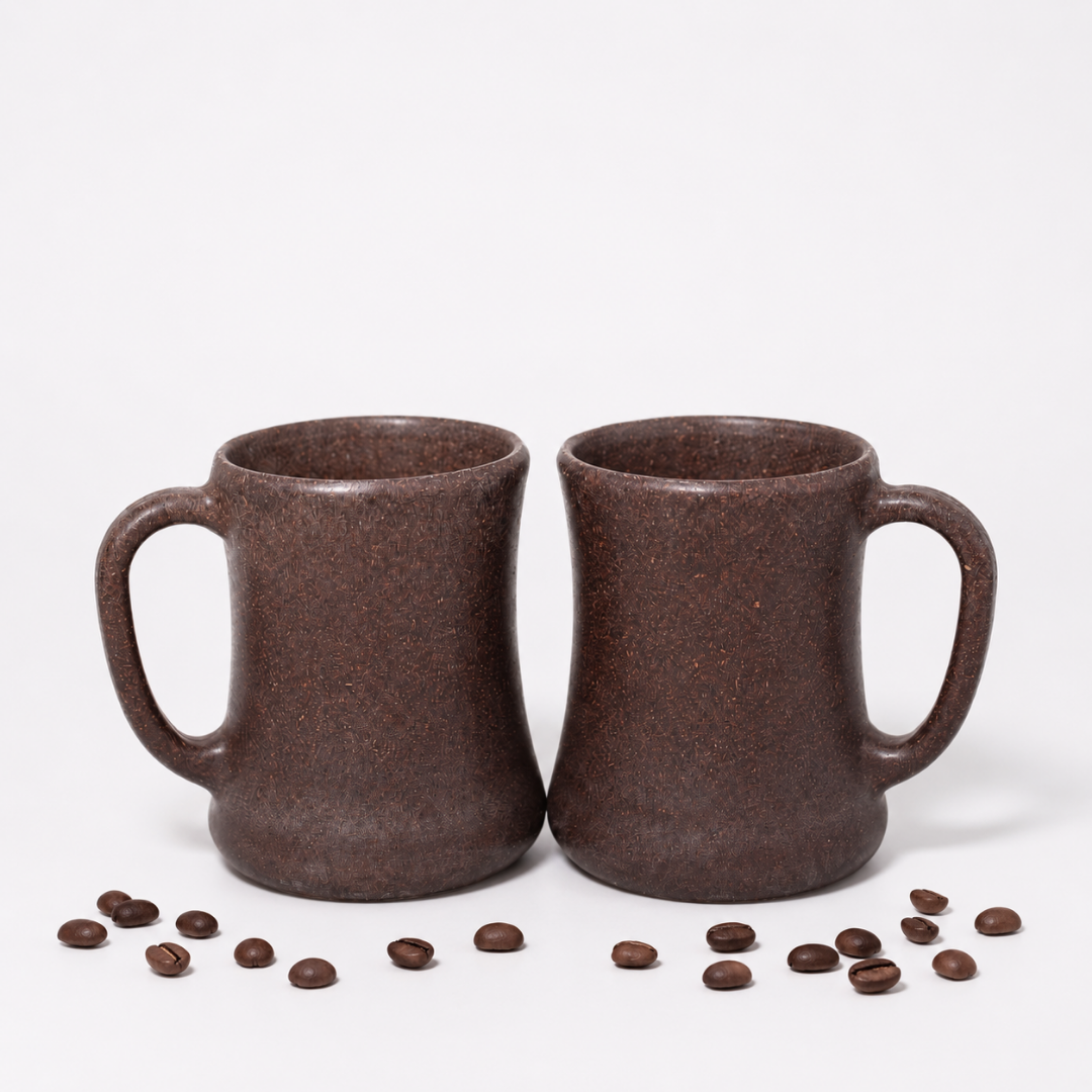 • Bamboo Coffee Mug Set of 2, Large 300ml - Premium by Pacing Grass