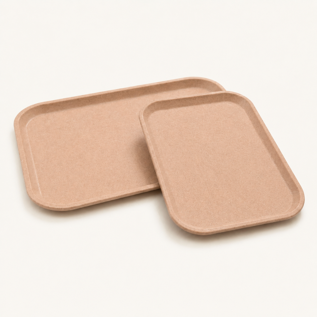 Durable Bamboo Serving Tray Set | Sustainable Kitchenware | 2-Size Eco Trays | Pacing Grass