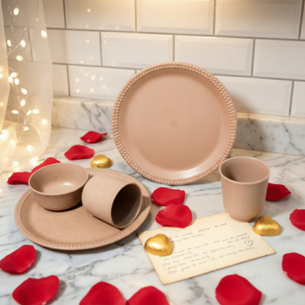 6-Pc Microwave Safe Bamboo Kids Dinner Set Eco-Friendly