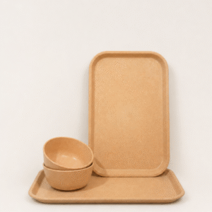Bamboo Tray With bowls