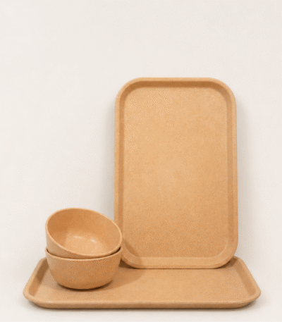 Bamboo Tray With bowls