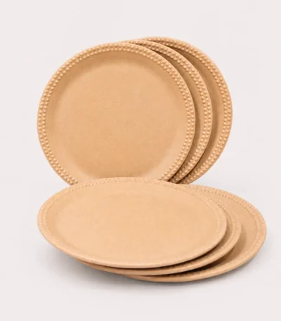Premium Bamboo Serving Plates Set of 6 by Pacing Grass