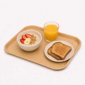 Big bamboo serving tray 40x30cm sandy brown rectangular tray by Pacing Grass