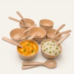 10-piece bowl and spoon set bamboo combo for big family