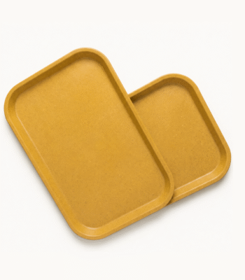 Yellow serving tray