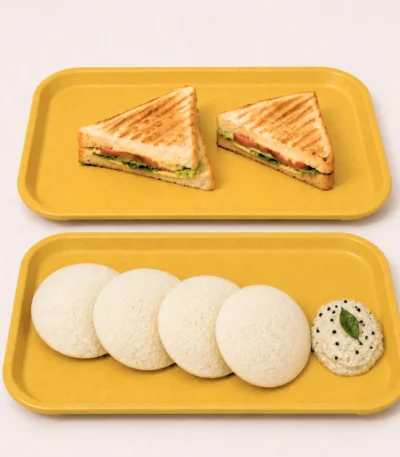 Yellow serving tray