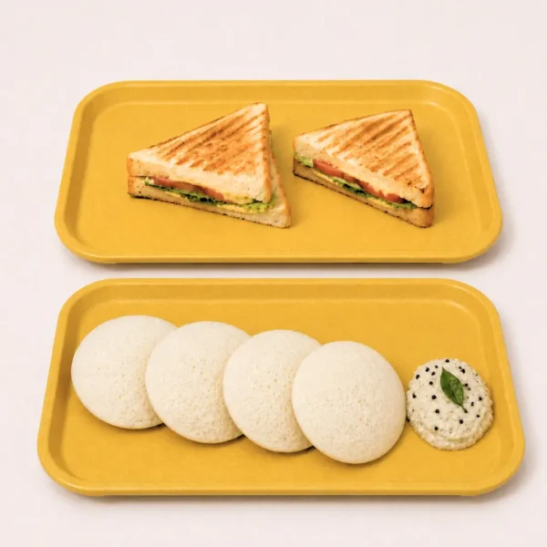 Yellow serving tray