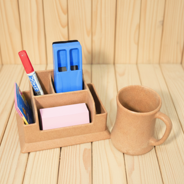 Eco-friendly Coffee Mug & Organizer Set. Premium Corporate Gift for Home & Office. Stylish & Green!