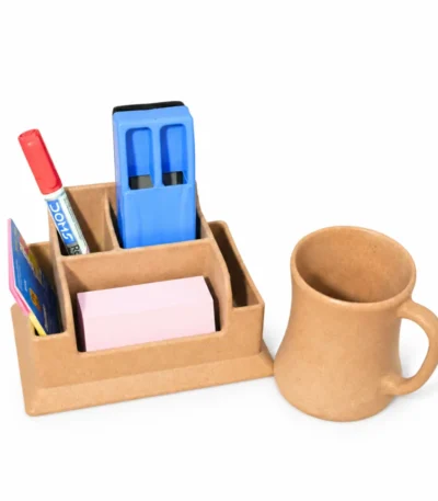 corporate gift set with Mug and Desk Organizer