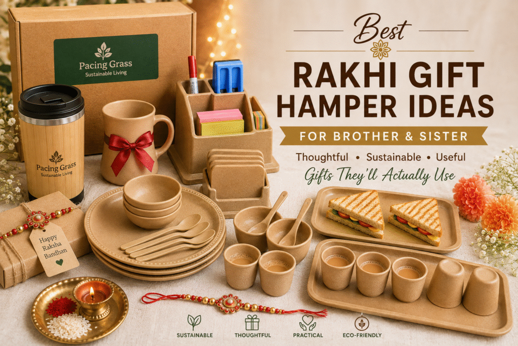 Rakhi Gift Hamper Ideas with sustainable bamboo tableware and eco-friendly gifts for siblings